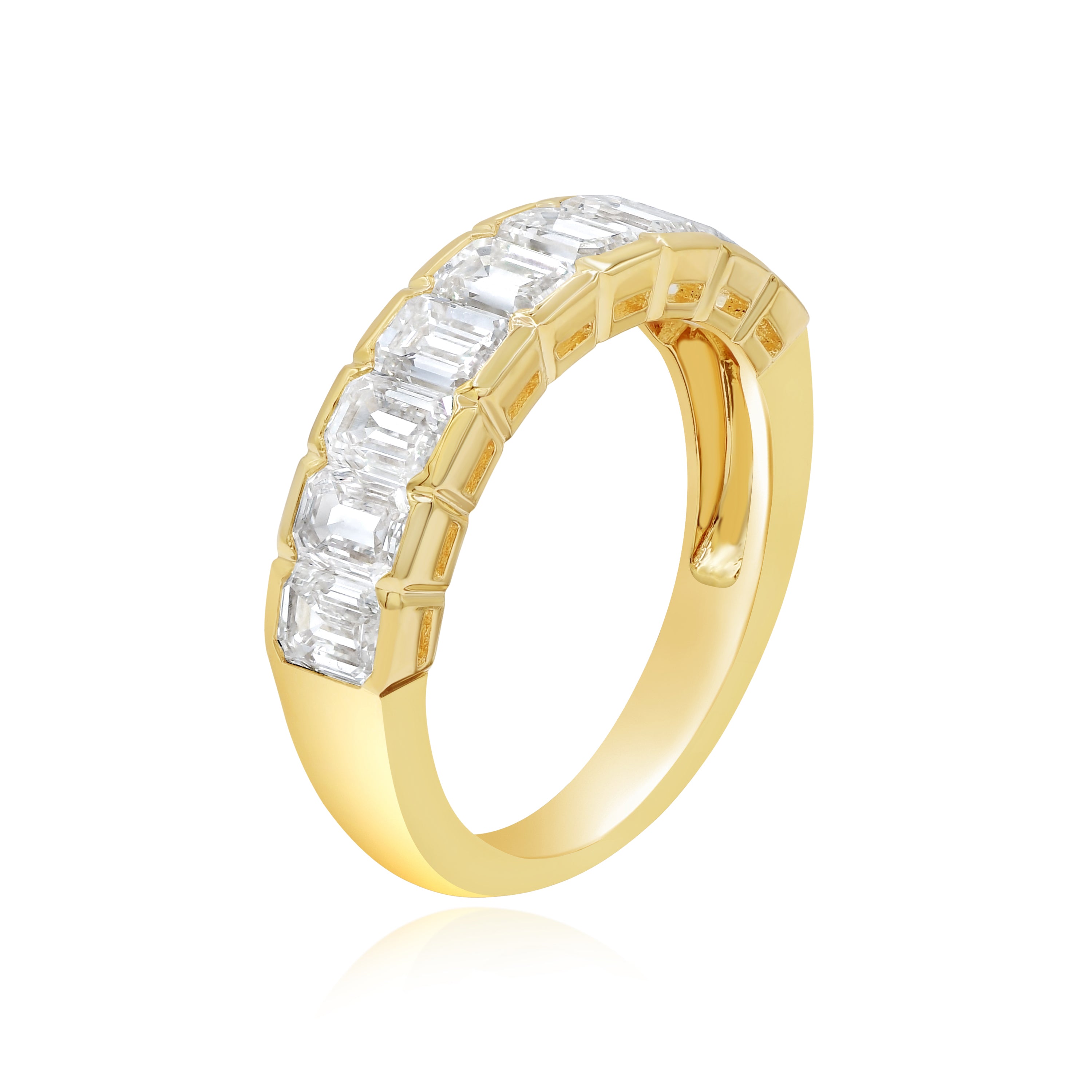 2.83 ct. Diamond 18K Yellow Gold Half Eternity Band