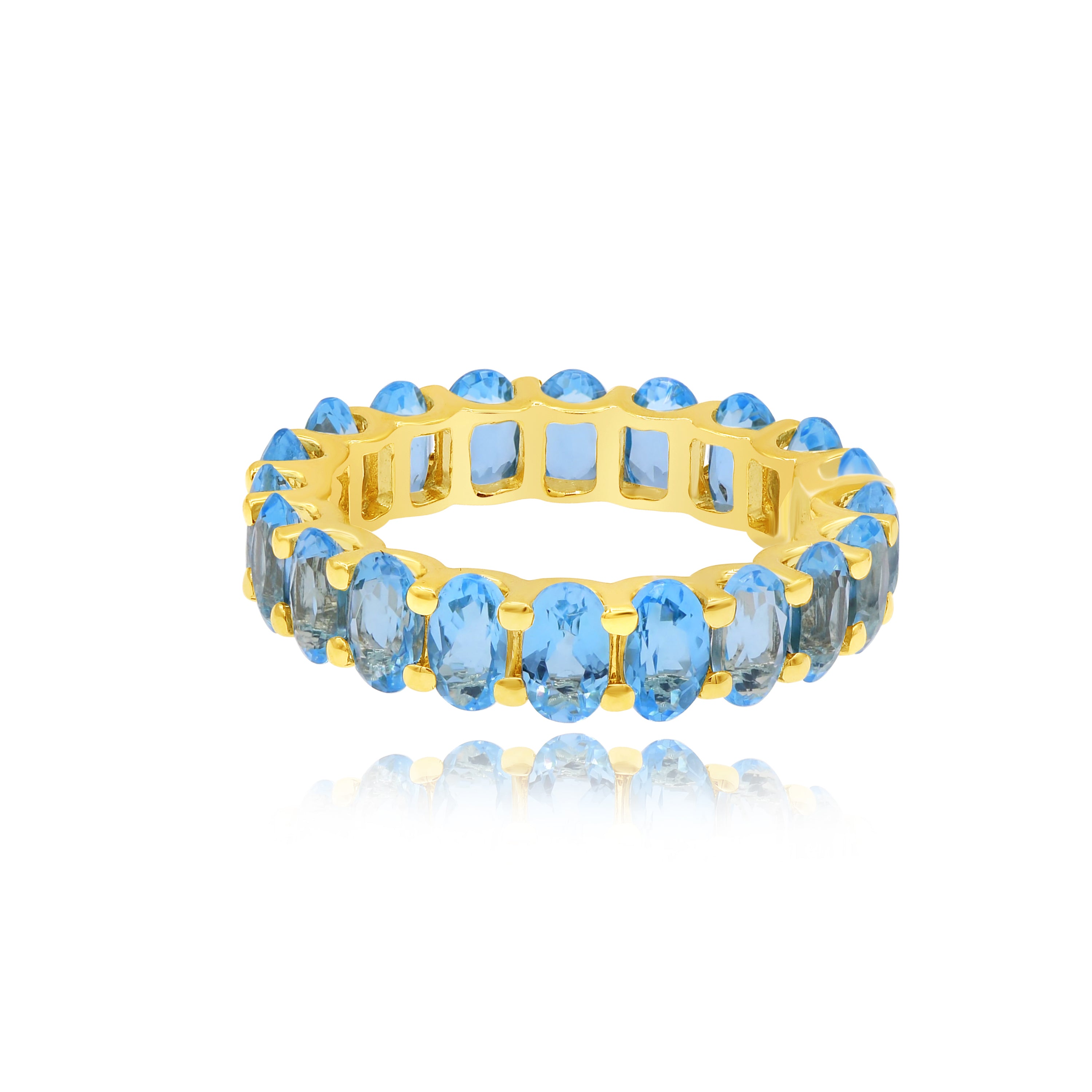5.58 ct. Topaz 14K Yellow Gold Eternity Band