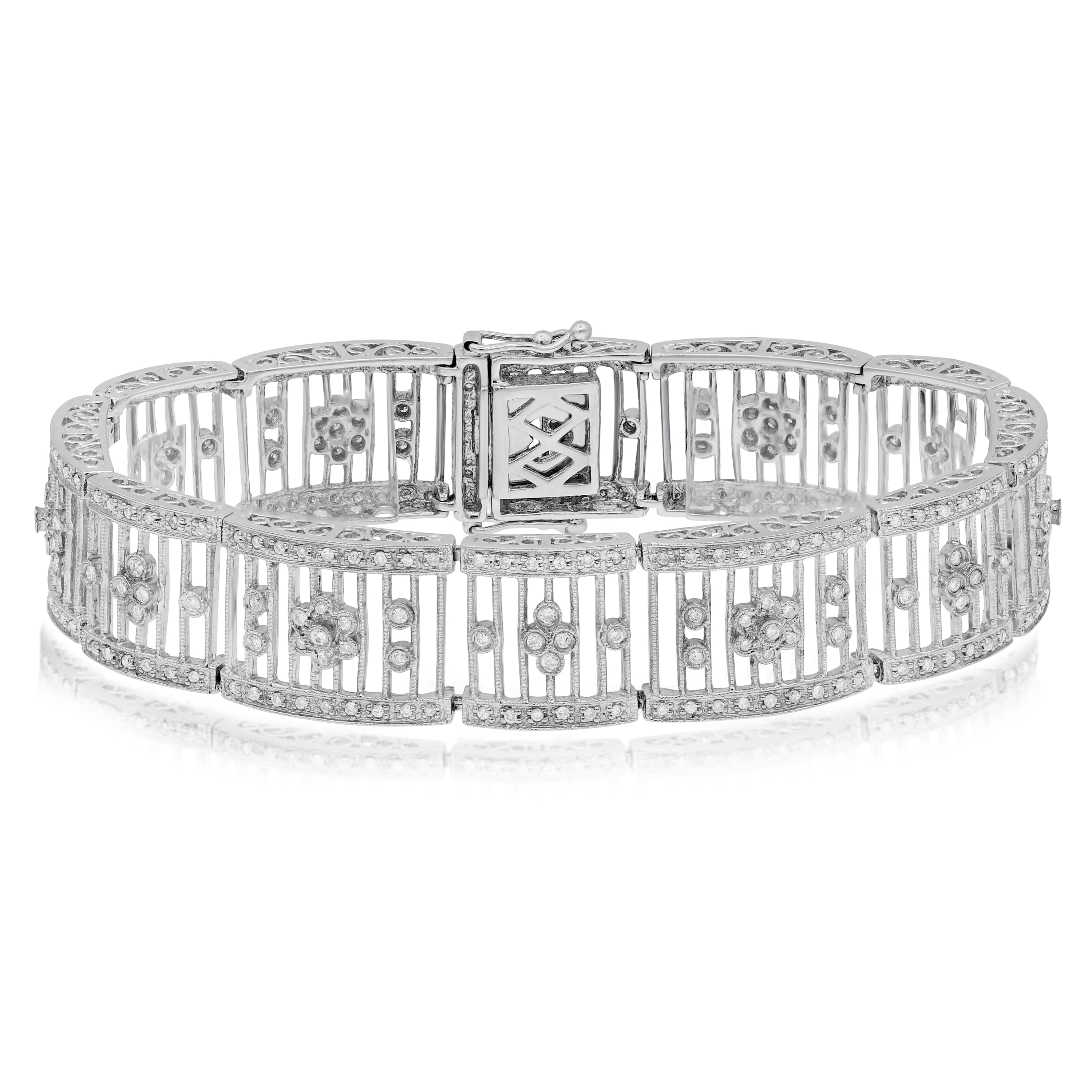 1.22 ct. Diamond 14K White Gold Bracelet