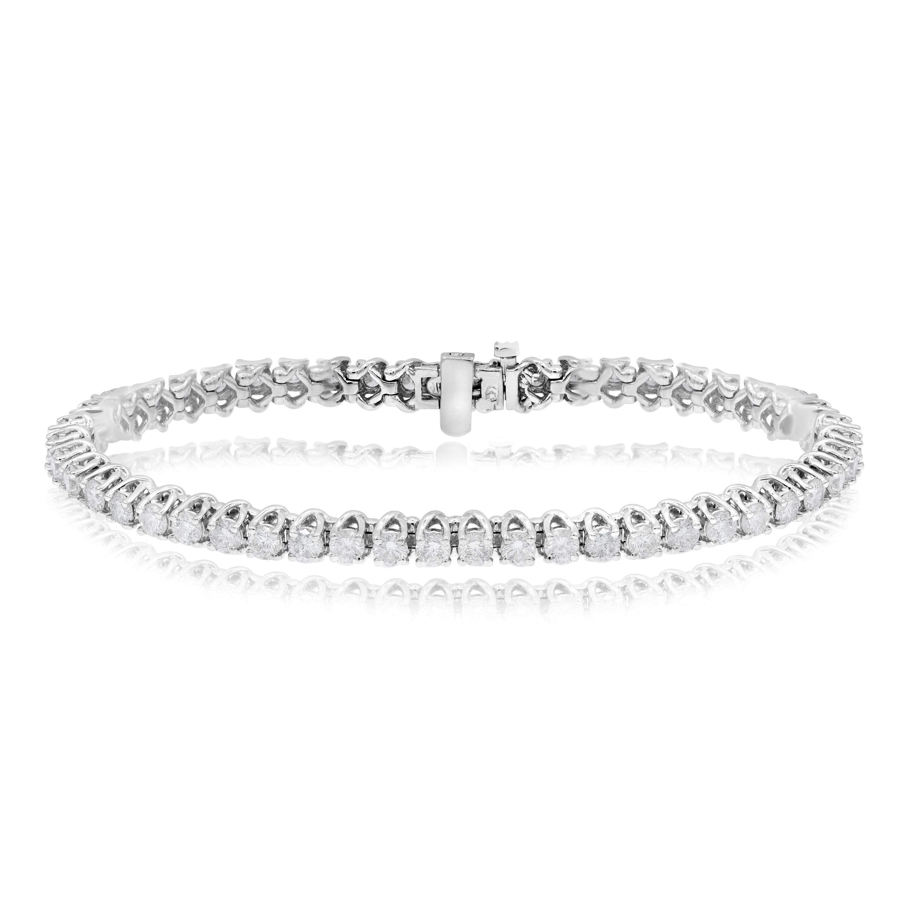 5.88 ct. Diamond 14K White Gold Tennis Bracelet